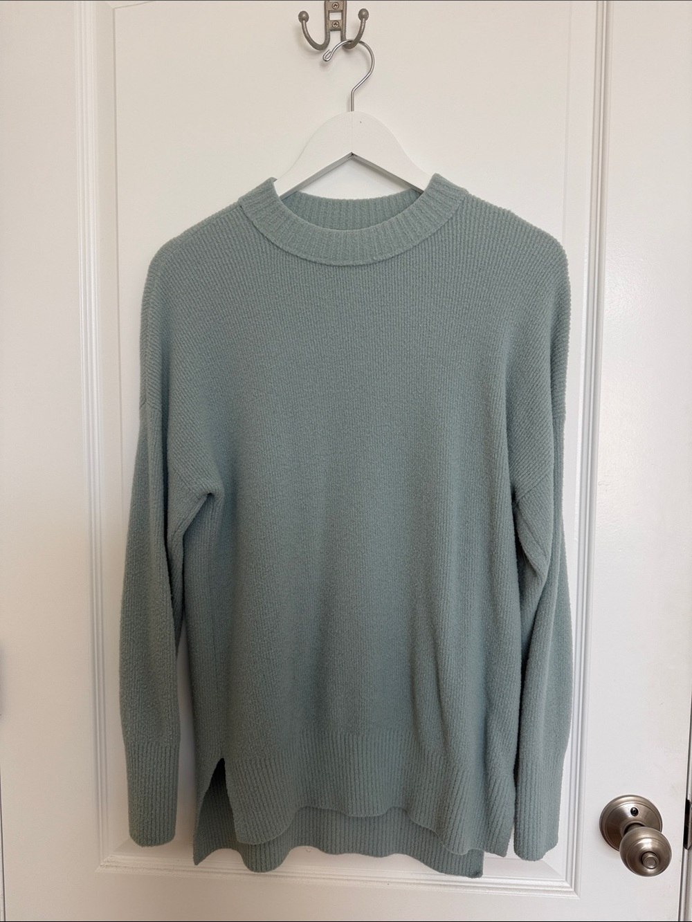 Abercrombie & Fitch soft AF crew neck boyfriend sweater size XXS in ice blue